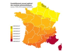 carte ensoleiment france pvgis 1